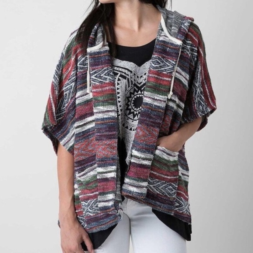 Billabong Shadow Views hooded oversized Cardigan MSRP $70